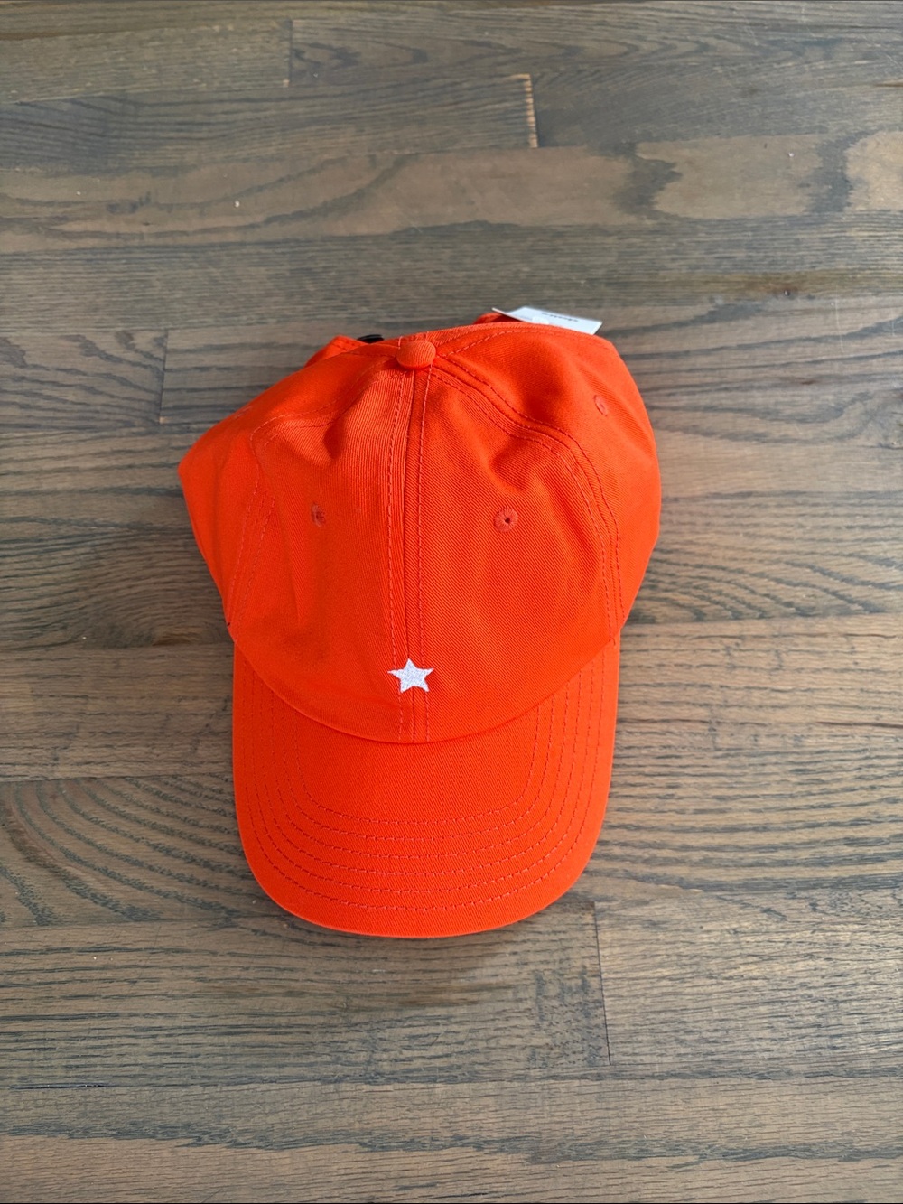 Dalix Bright Orange Star Embroidered Baseball Cap